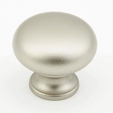 SCHAUB 1 1/4 Inch Country Style Round Knob (Distressed Nickel Finish)