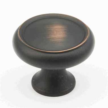 SCHAUB 1 1/4 Inch Country Style Round Knob (Michelangelo Bronze Finish)