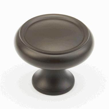 SCHAUB 1 1/4 Inch Country Style Round Knob (Oil Rubbed Bronze Finish)