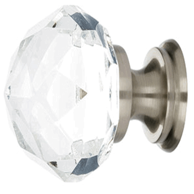 EMTEK 1 1/4 Inch Diamond Cabinet Knob (Brushed Nickel Finish)