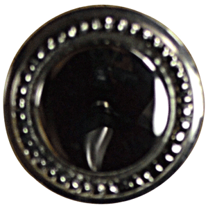 COPPER MOUNTAIN HARDWARE 1 1/4 Inch Solid Brass Round Knob with Beaded Pattern Border (Polished Chrome Finish)