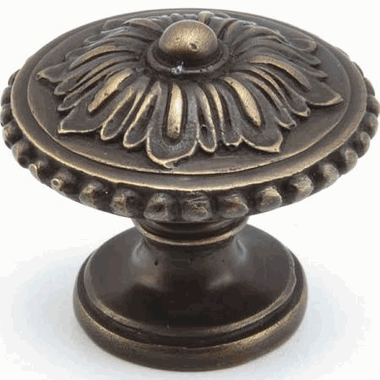 SCHAUB 1 1/4 Inch Symphony Elegance Sonata Round Cabinet Knob (Dark Antique Bronze Finish)