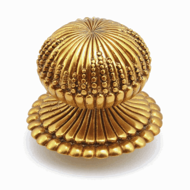 SCHAUB 1 1/4 Inch Symphony Elegance Sonata Round Cabinet Knob (Paris Brass Finish)