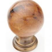 SCHAUB 1 1/4 Inch Tiger Penshell Round Cabinet Knob (Estate Dover Finish)