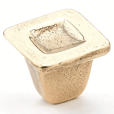 SCHAUB 1 1/4 Inch Vinci Square Cabinet Knob (Natural Bronze Finish)