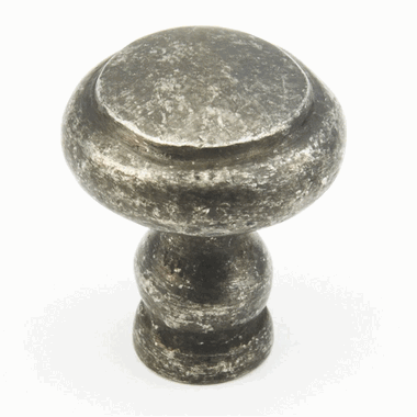 SCHAUB 1 1/8 Inch Artifax Round Knob (Dark Pewter Finish)