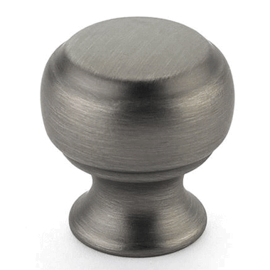 SCHAUB 1 1/8 Inch Cabriole Round Knob (Antique Nickel Finish)