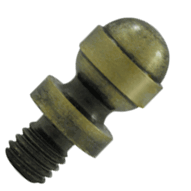 DELTANA 1/2 Inch Solid Brass Acorn Tip Cabinet Finial (Antique Brass Finish)