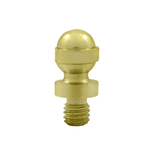 DELTANA 1/2 Inch Solid Brass Acorn Tip Cabinet Finial (Polished Brass Finish)