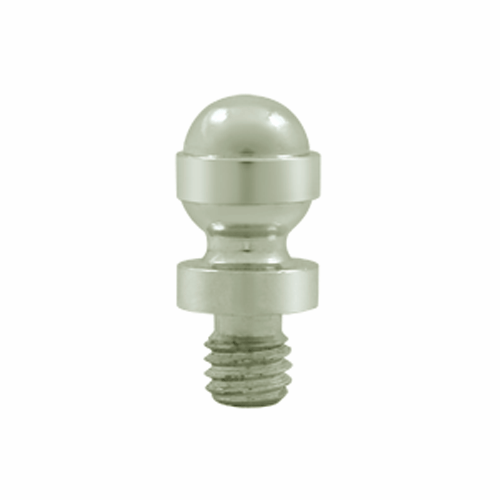 DELTANA 1/2 Inch Solid Brass Acorn Tip Cabinet Finial (Polished Nickel Finish)