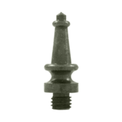 DELTANA 1 3/16 Inch Solid Brass Steeple Tip Hinge Finial (White Bronze Medium Finish)