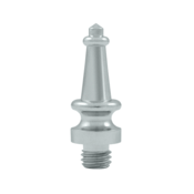 DELTANA 1 3/16 Inch Solid Brass Steeple Tip Door Finial (Chrome Finish)