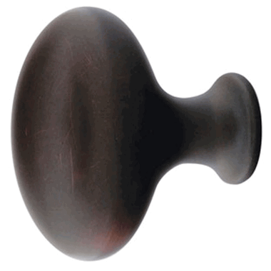 EMTEK 1 3/4 Inch Solid Brass Egg Cabinet Knob (Oil Rubbed Bronze Finish)