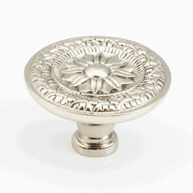 SCHAUB 1 3/4 Inch Symphony Eastlake Round Cabinet Knob (White Bronze Finish)