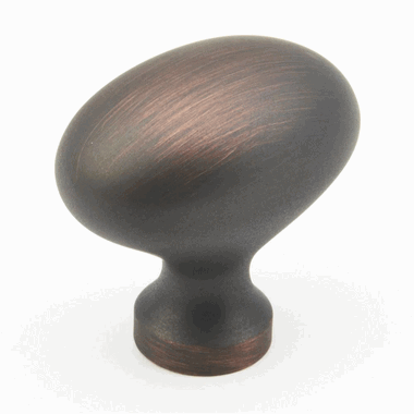 SCHAUB 1 3/8 Inch Country Style Oval Knob (Michelangelo Bronze Finish)