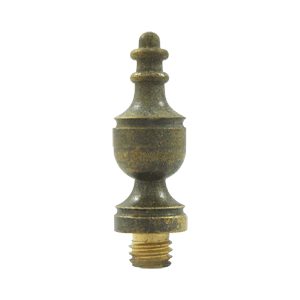 DELTANA 1 3/8 Inch Solid Brass Urn Tip Hinge Finial (Bronze Medium Finish)