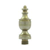 DELTANA 1 3/8 Inch Solid Brass Urn Tip Hinge Finial White Bronze Light Finish