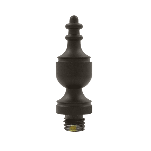 DELTANA 1 3/8 Inch Solid Brass Urn Tip Door Finial (Oil Rubbed Bronze Finish)