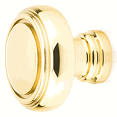 EMTEK 1 5/8 Inch Solid Brass Norwich Cabinet Knob (Polished Brass Finish)