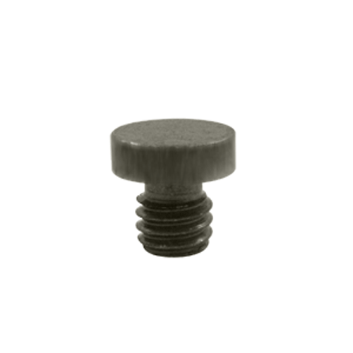 DELTANA 1/8 Inch Solid Brass Button Tip Cabinet Finial (Antique Nickel Finish)