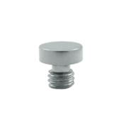 DELTANA 1/8 Inch Solid Brass Button Tip Cabinet Finial (Chrome Finish)