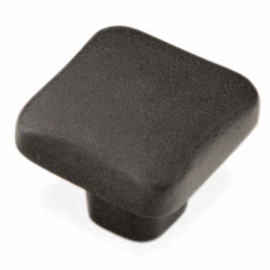 SCHAUB 1 Inch Vinci Square Cabinet Knob (Black Bronze Finish)