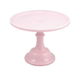 COPPER MOUNTAIN HARDWARE 10 Inch Cake Plate (Crown Tuscan Pink Glass)