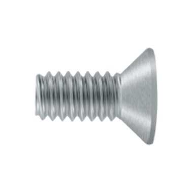 DELTANA #10 x 1/2 Inch Solid Brass Machine Screw (Brushed Chrome Finish)