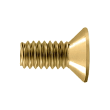 DELTANA #10 x 1/2 Inch Solid Brass Machine Screw (PVD Polished Brass Finish)