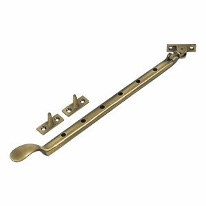 DELTANA 13 Inch Solid Brass Casement Stay Adjuster (Antique Brass Finish)