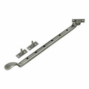 DELTANA 13 Inch Solid Brass Casement Stay Adjuster (Antique Nickel Finish)