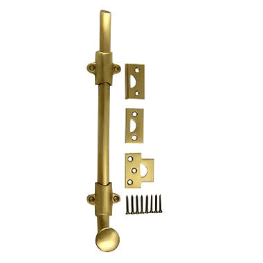 EMTEK 12 Inch Solid Brass Surface Bolt (Antique Brass Finish)