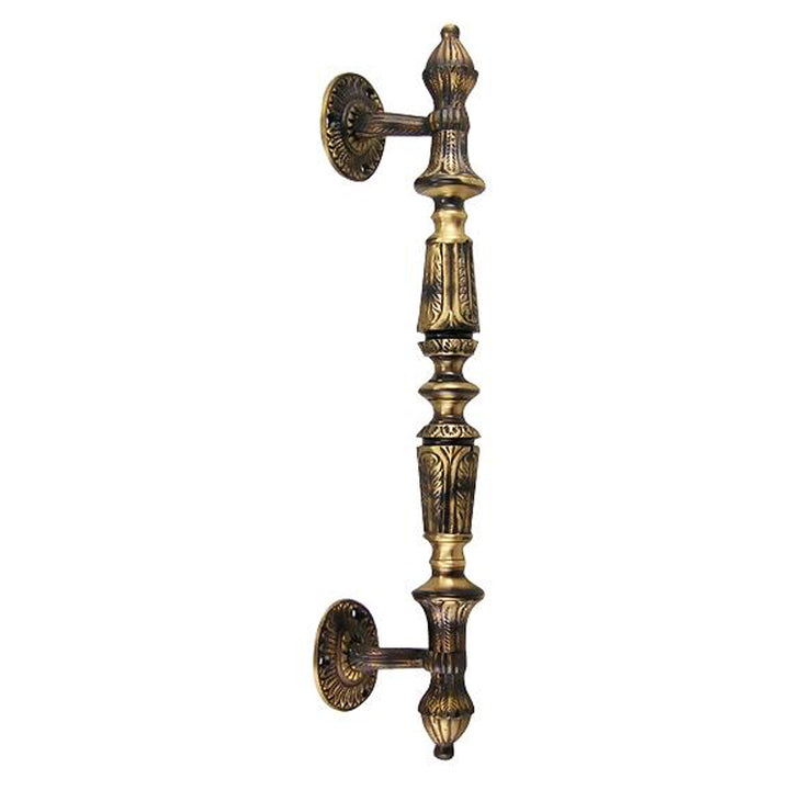 COPPER MOUNTAIN HARDWARE 15 1/2 Inch Large Solid Brass Door Pull (Antique Brass Finish)