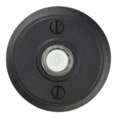 EMTEK 2 5/8 Inch Wrought Steel Doorbell Button with Disk Rosette