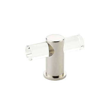 SCHAUB 2 Inch Lumiere Acrylic T-Knob (Polished Nickel Finish)