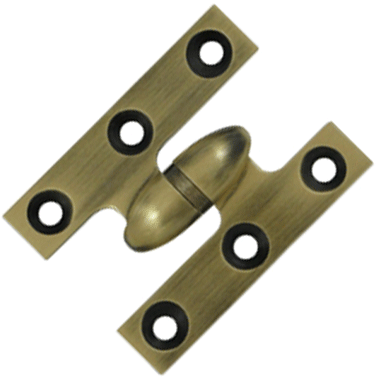 DELTANA 2 Inch x 1 1/2 Inch Solid Brass Olive Knuckle Hinge (Antique Brass)