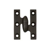 DELTANA 2 Inch x 1 1/2 Inch Solid Brass Olive Knuckle Hinge (Oil Rubbed Bronze Finish)