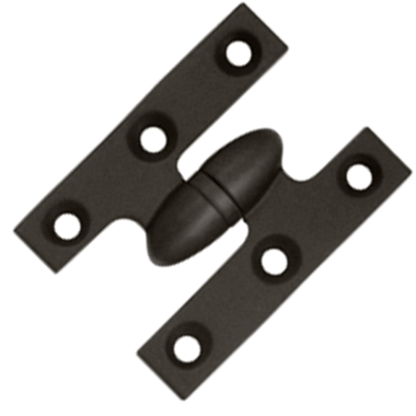 DELTANA 2 Inch x 1 1/2 Inch Solid Brass Olive Knuckle Hinge (Oil Rubbed Bronze Finish)