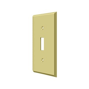 DELTANA 4 1/2 Inch Solid Brass Traditional Switch Plate (Polished Brass Finish)