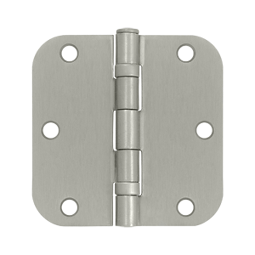 3 1/2 Inch x 3 1/2 Inch Ball Bearing Steel Hinge (Brushed Nickel Finish) DELTANA