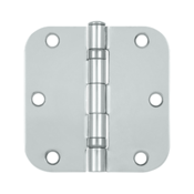 DELTANA 3 1/2 Inch x 3 1/2 Inch Ball Bearing Steel Hinge (Chrome Finish)