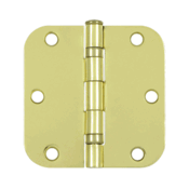 3 1/2 Inch x 3 1/2 Inch Ball Bearing Steel Hinge (Polished Brass Finish) DELTANA