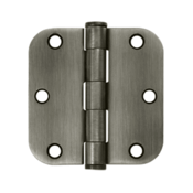 3 1/2 Inch x 3 1/2 Inch Heavy Duty Steel Hinge (Antique Nickel Finish) DELTANA