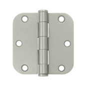 DELTANA 3 1/2 Inch x 3 1/2 Inch Heavy Duty Steel Hinge (Brushed Nickel Finish)