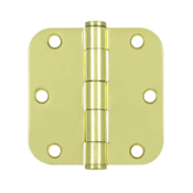 DELTANA 3 1/2 Inch x 3 1/2 Inch Heavy Duty Steel Hinge (Polished Brass Finish)