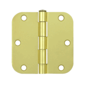 3 1/2 Inch x 3 1/2 Inch Steel Hinge (Brushed Brass Finish) DELTANA