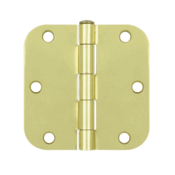 3 1/2 Inch x 3 1/2 Inch Steel Hinge (Polished/Brushed Brass Finish) DELTANA