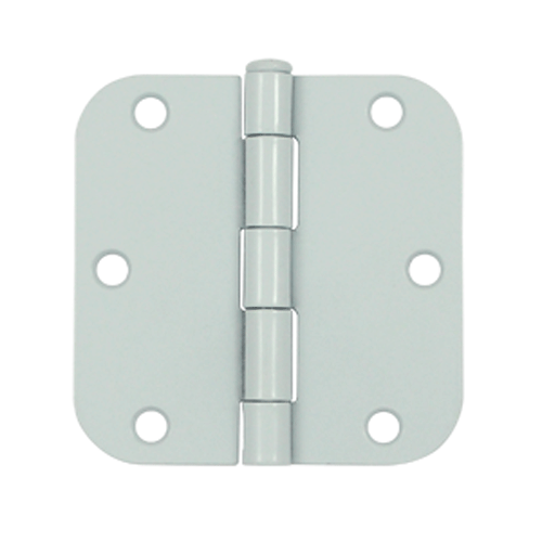 DELTANA 3 1/2 Inch x 3 1/2 Inch Steel Hinge (White Finish)