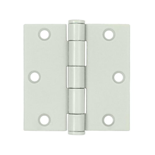 DELTANA 3 1/2 Inch x 3 1/2 Inch Heavy Duty Steel Hinge (White Finish)