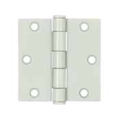 DELTANA 3 1/2 Inch x 3 1/2 Inch Heavy Duty Steel Hinge (White Finish)